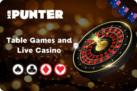 MrPunter Casino Table Games and Live Dealer Lobby Australia